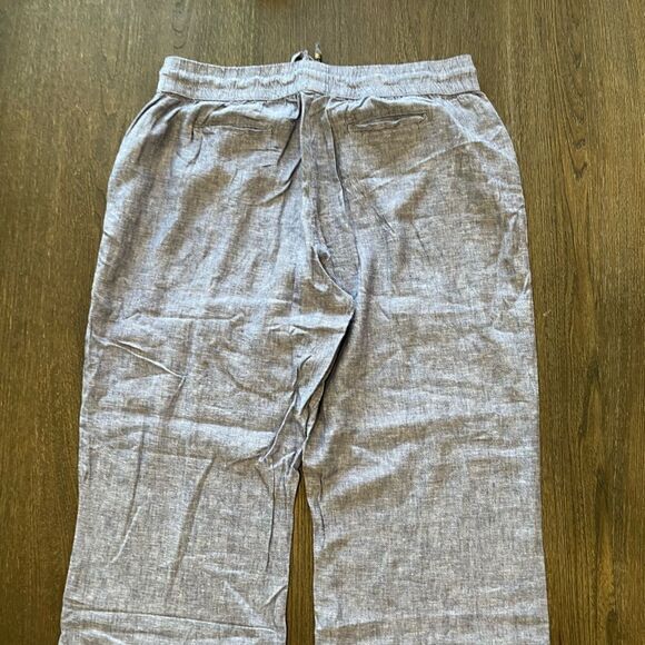 NWOT Guess Blue Cotton Lightweight Pants Drawstring Waist Size L - Picture 11 of 12